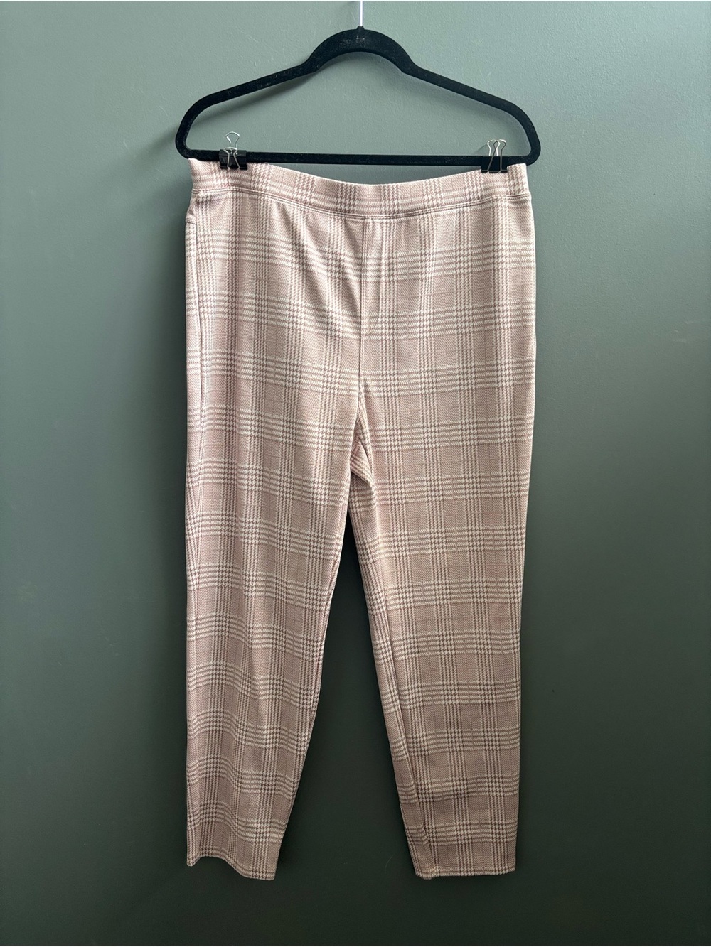 Halara Flex High Waisted Pocket Houndstooth Plaid Skinny Work Pants - Picture 3 of 5
